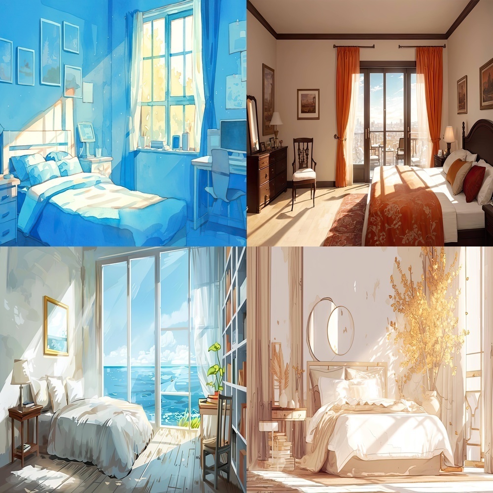 多彩なベッドルーム素材パック