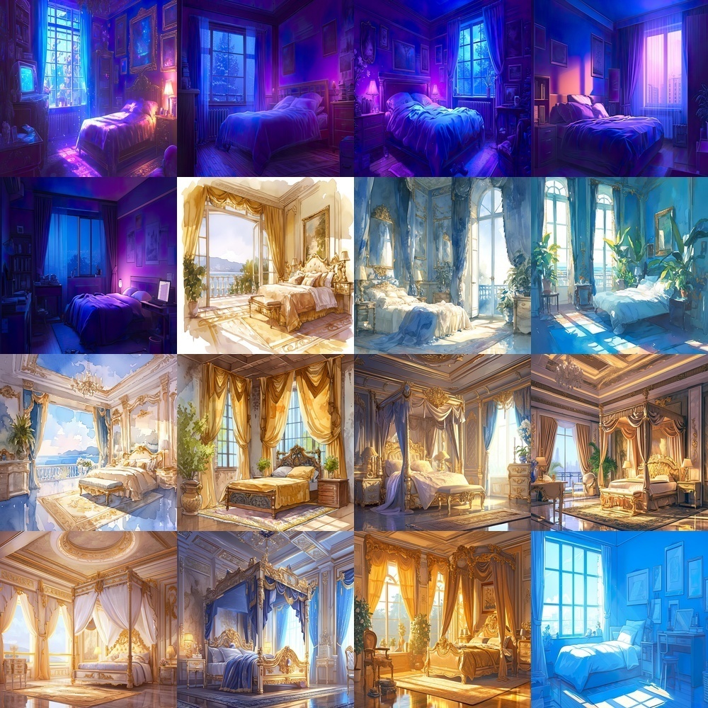 多彩なベッドルーム素材パック