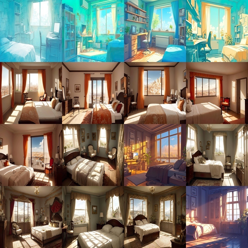 多彩なベッドルーム素材パック