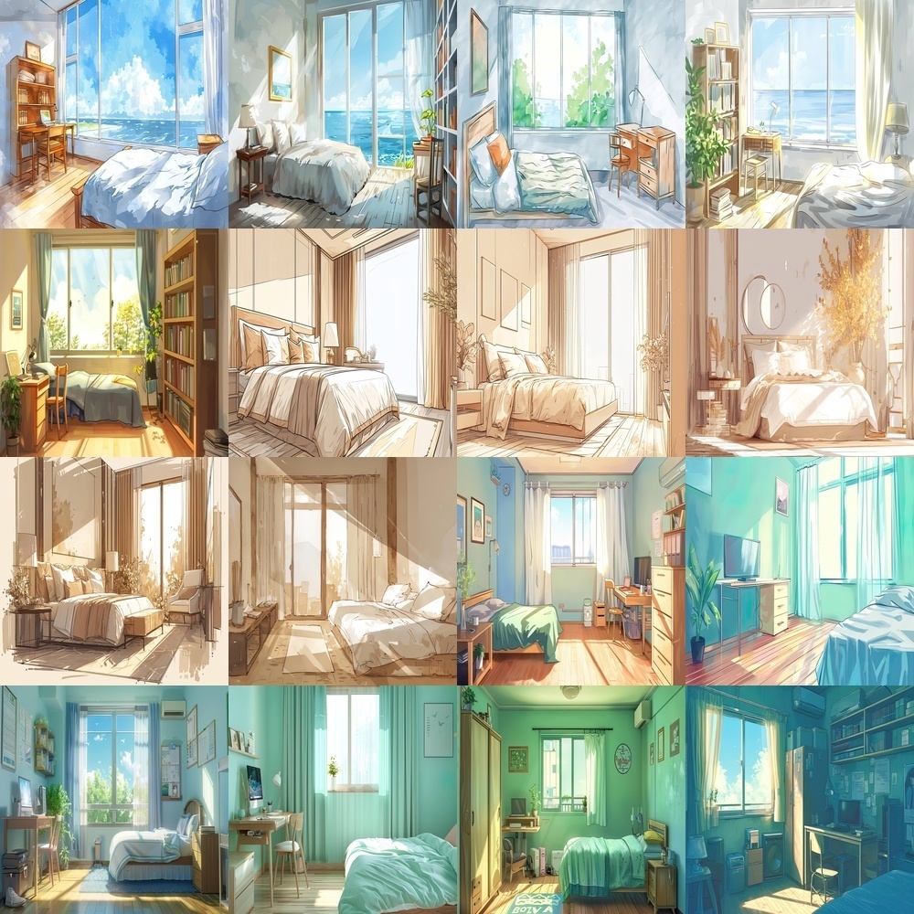 多彩なベッドルーム素材パック