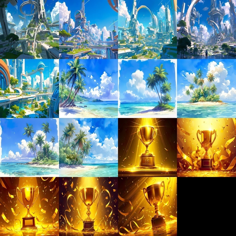 多彩なシーンと風景素材パック