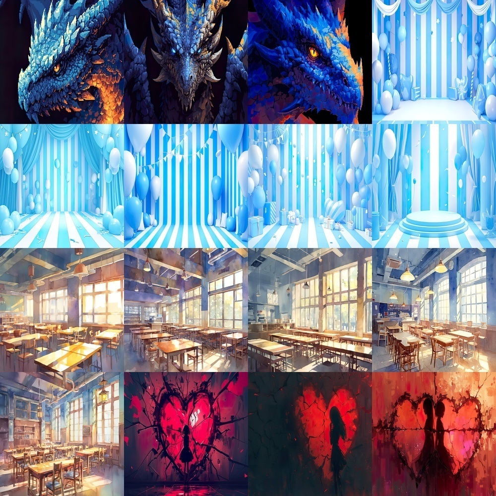 多彩なシーンと風景素材パック