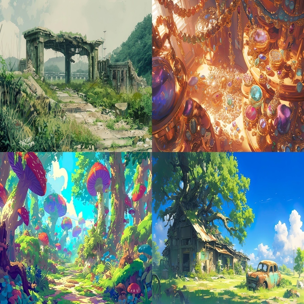 ファンタジーとSF風景素材パック