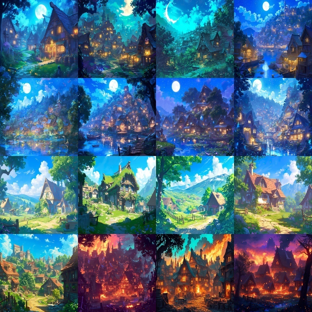 ファンタジーとSF風景素材パック