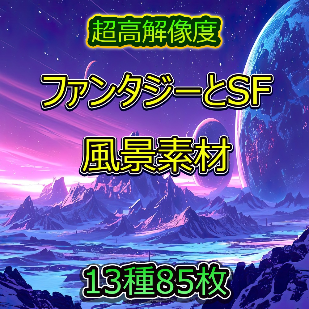 ファンタジーとSF風景素材パック