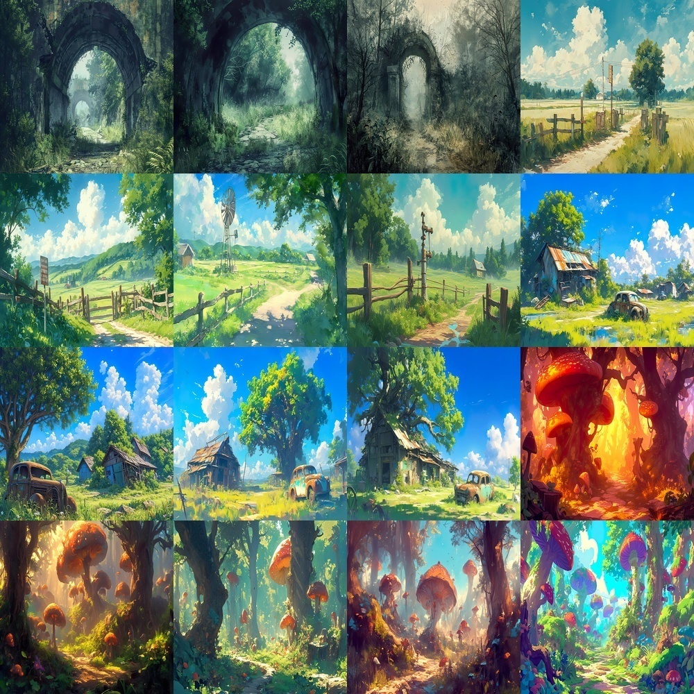 ファンタジーとSF風景素材パック