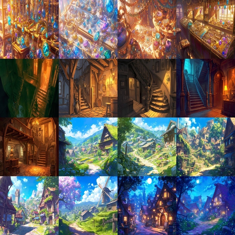 ファンタジーとSF風景素材パック