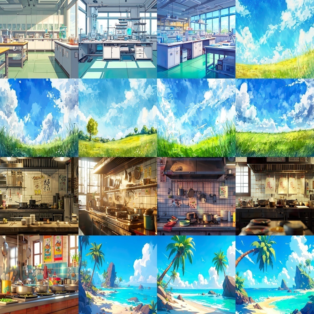 多彩な風景と季節素材パック