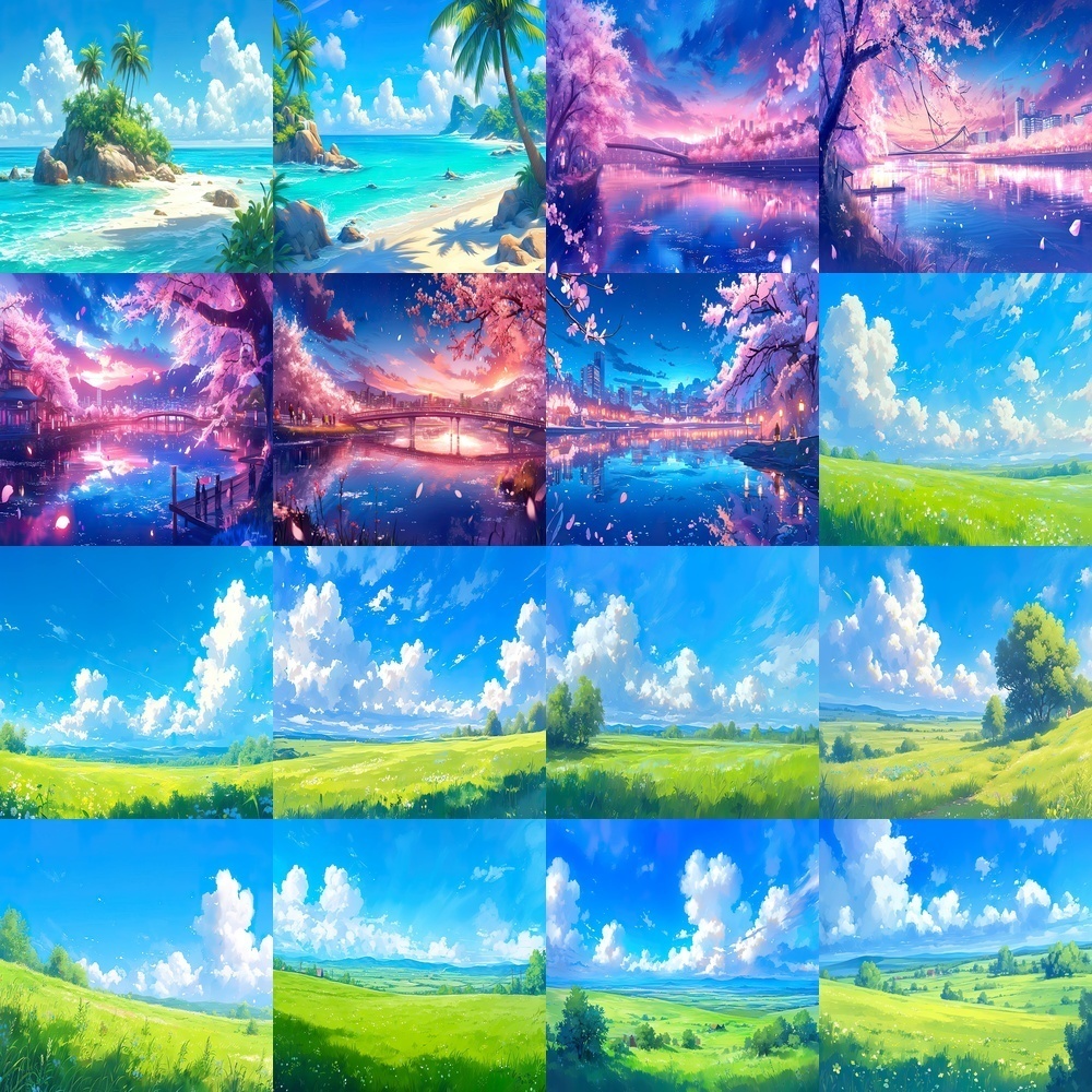 多彩な風景と季節素材パック