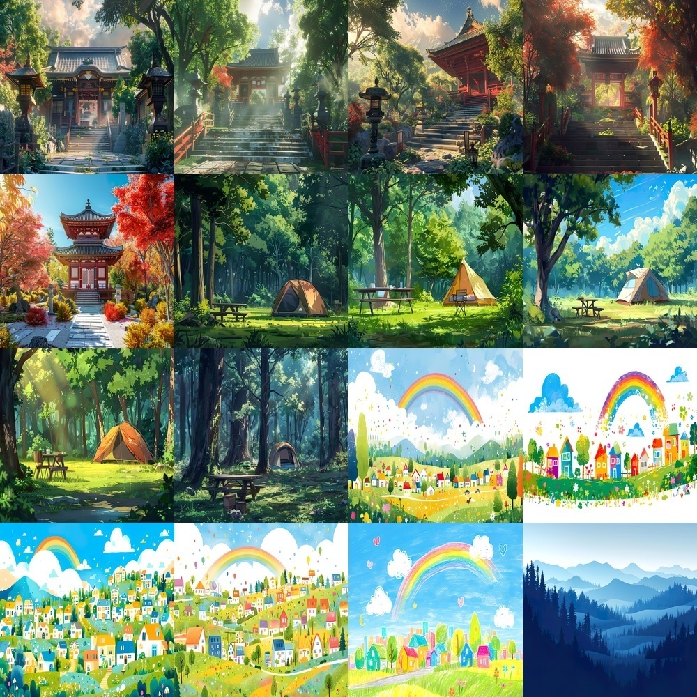 多彩な風景と季節素材パック