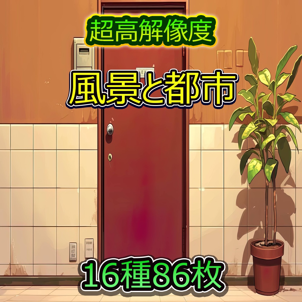 多彩な風景と都市素材パック
