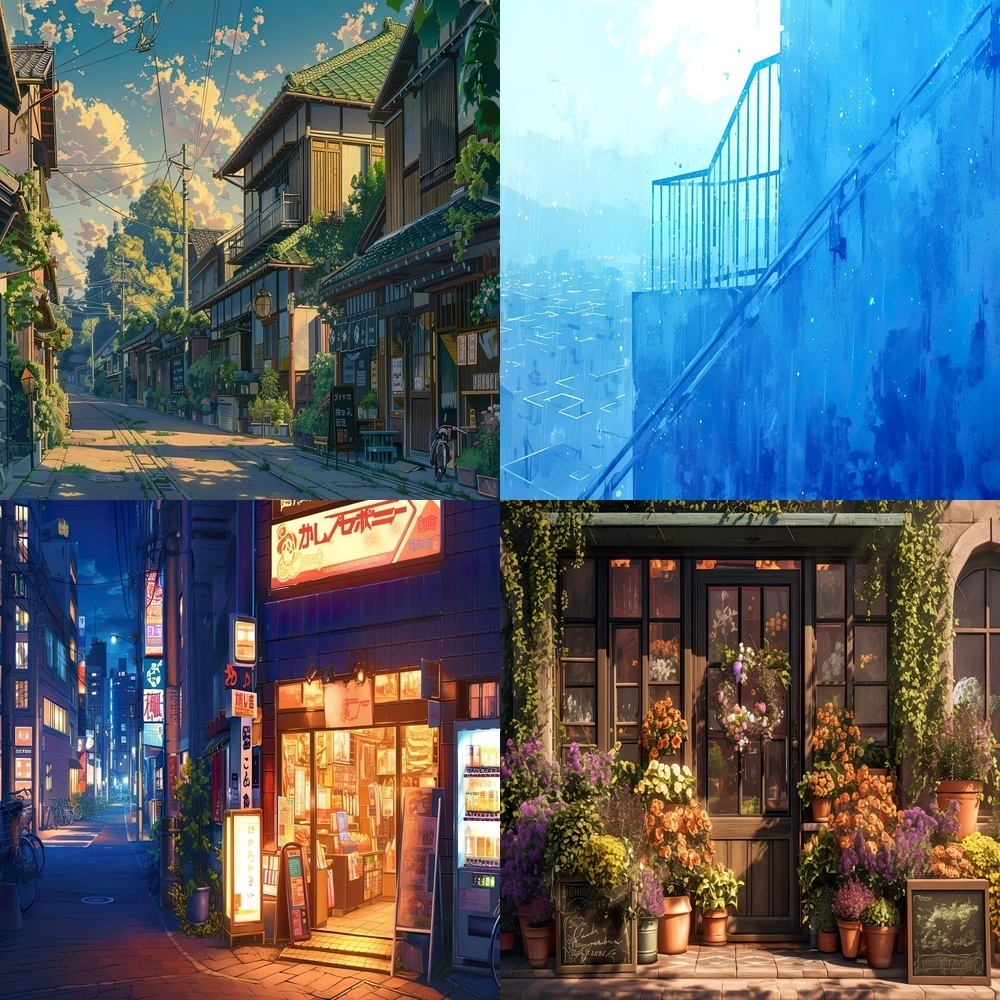 多彩な風景と都市素材パック