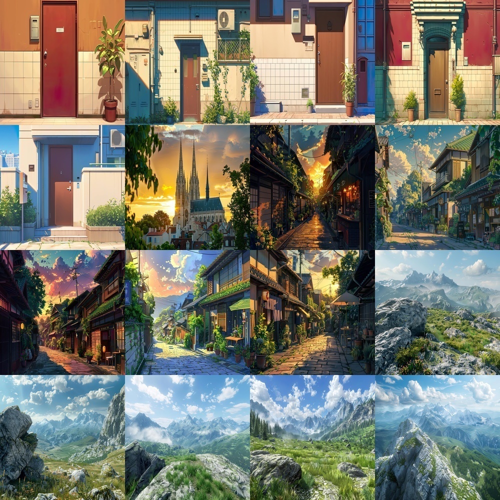 多彩な風景と都市素材パック