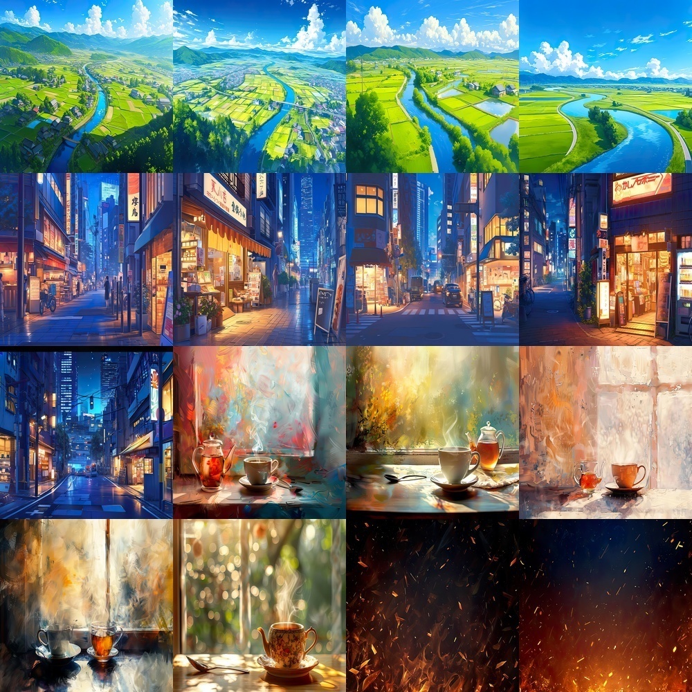 多彩な風景と都市素材パック