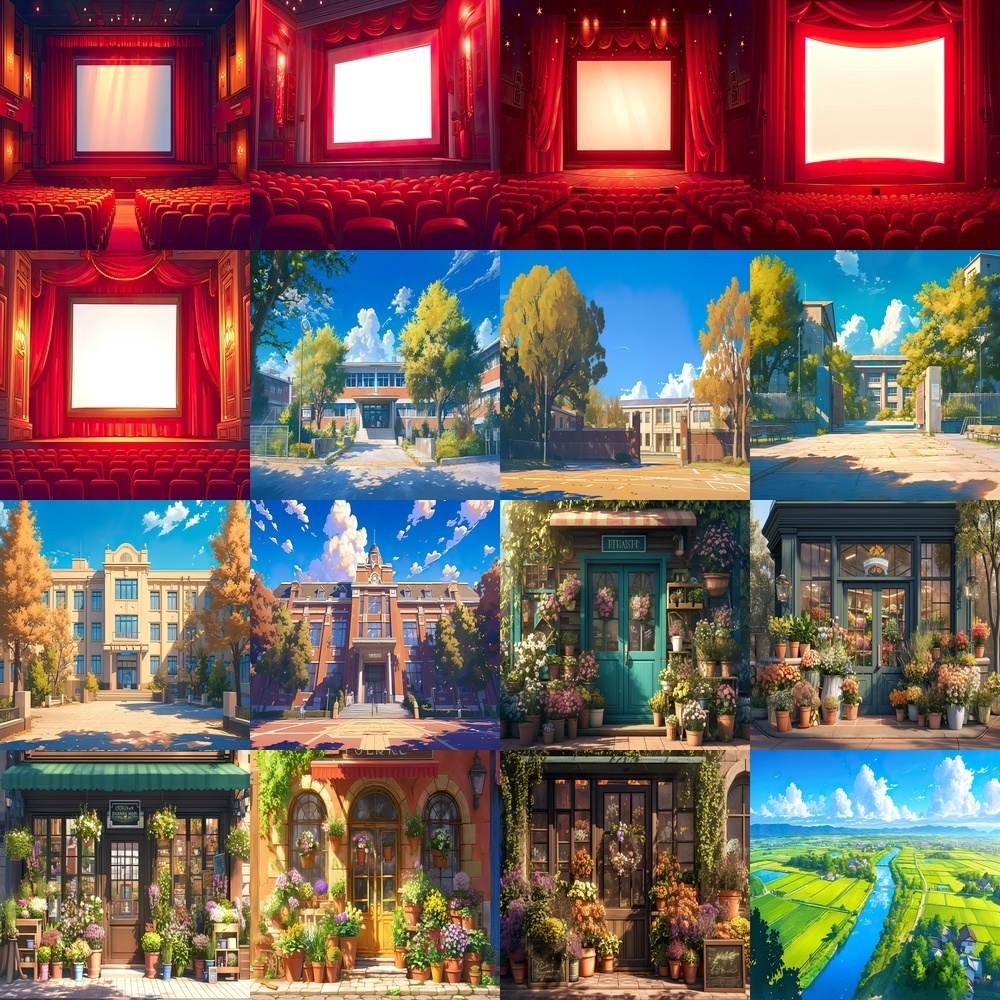 多彩な風景と都市素材パック