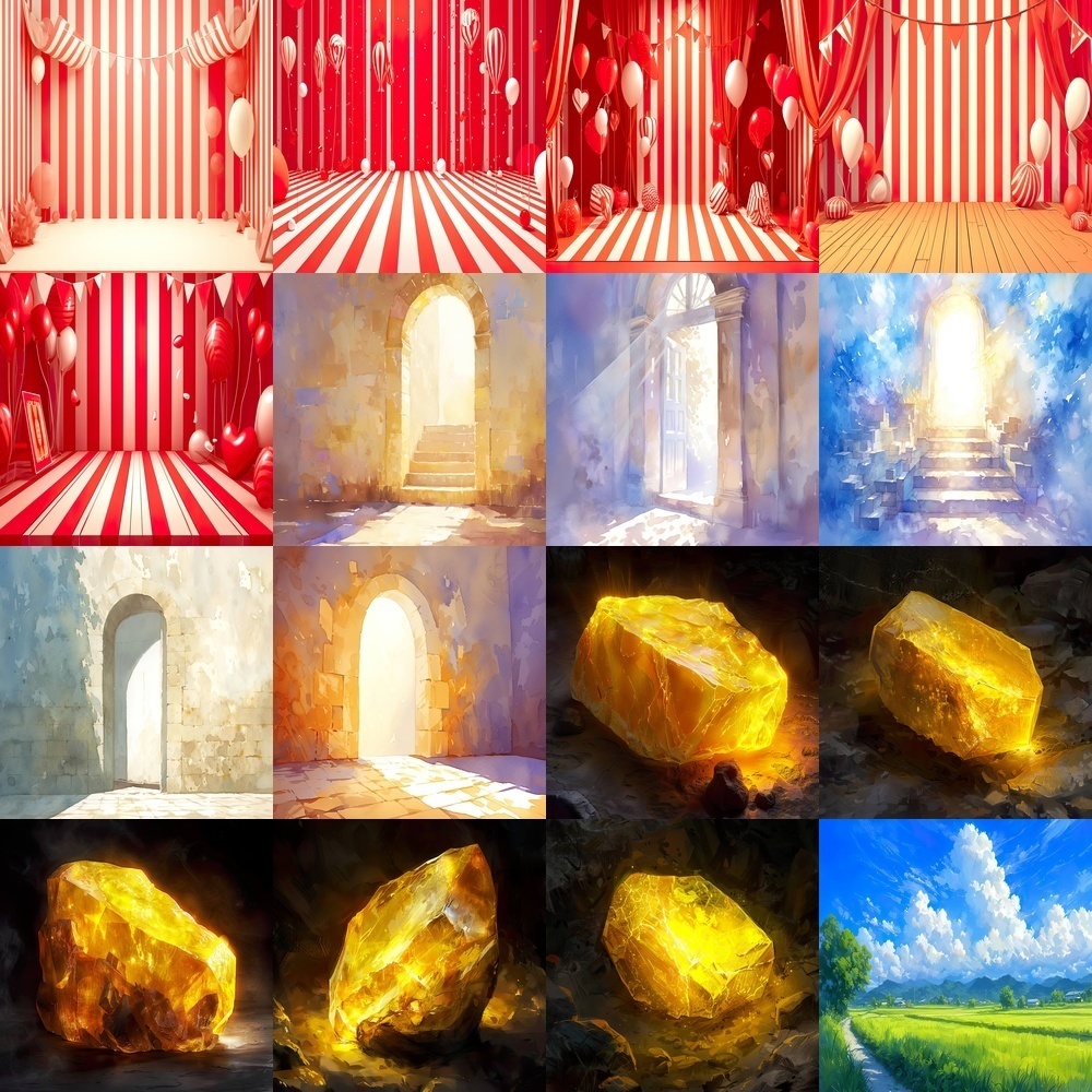 多彩な風景と人物素材パック