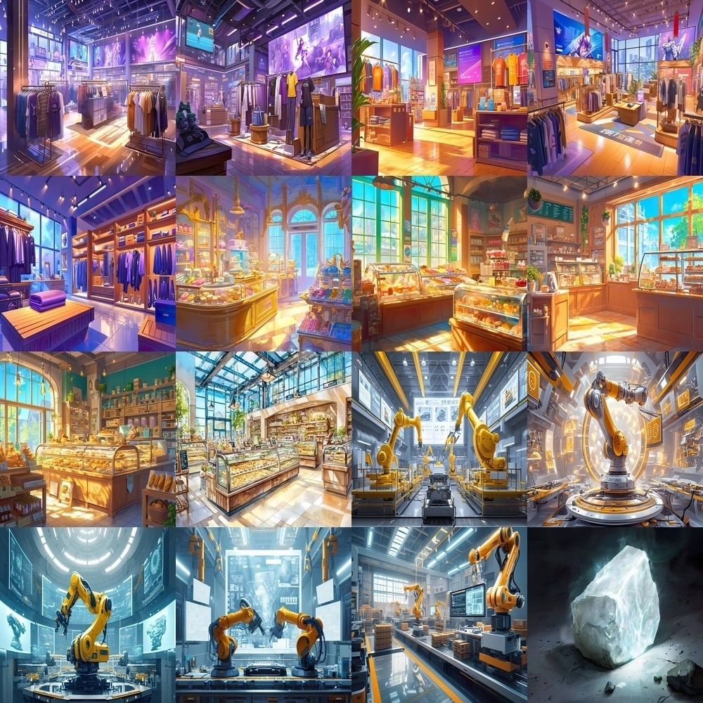 多彩な風景と現代シーン素材パック