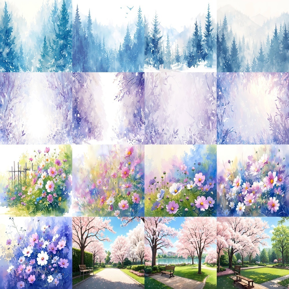 多彩な風景と現代シーン素材パック