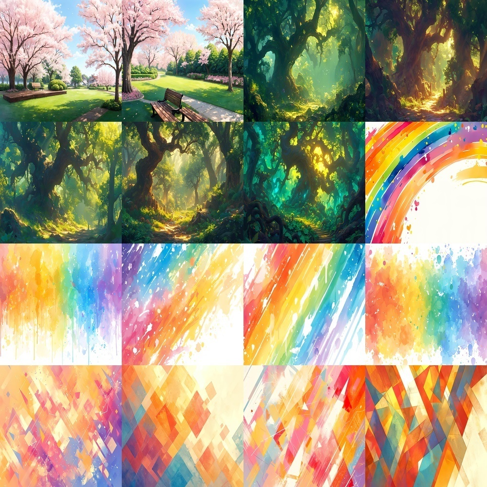 多彩な風景と現代シーン素材パック