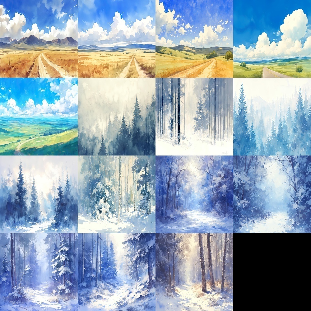 多彩な風景と現代シーン素材パック