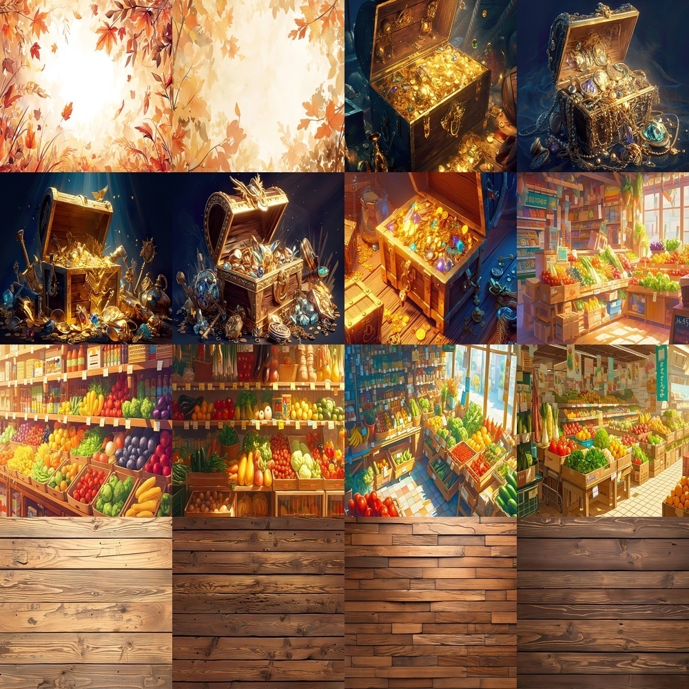 多彩なフレームと自然風景素材パック