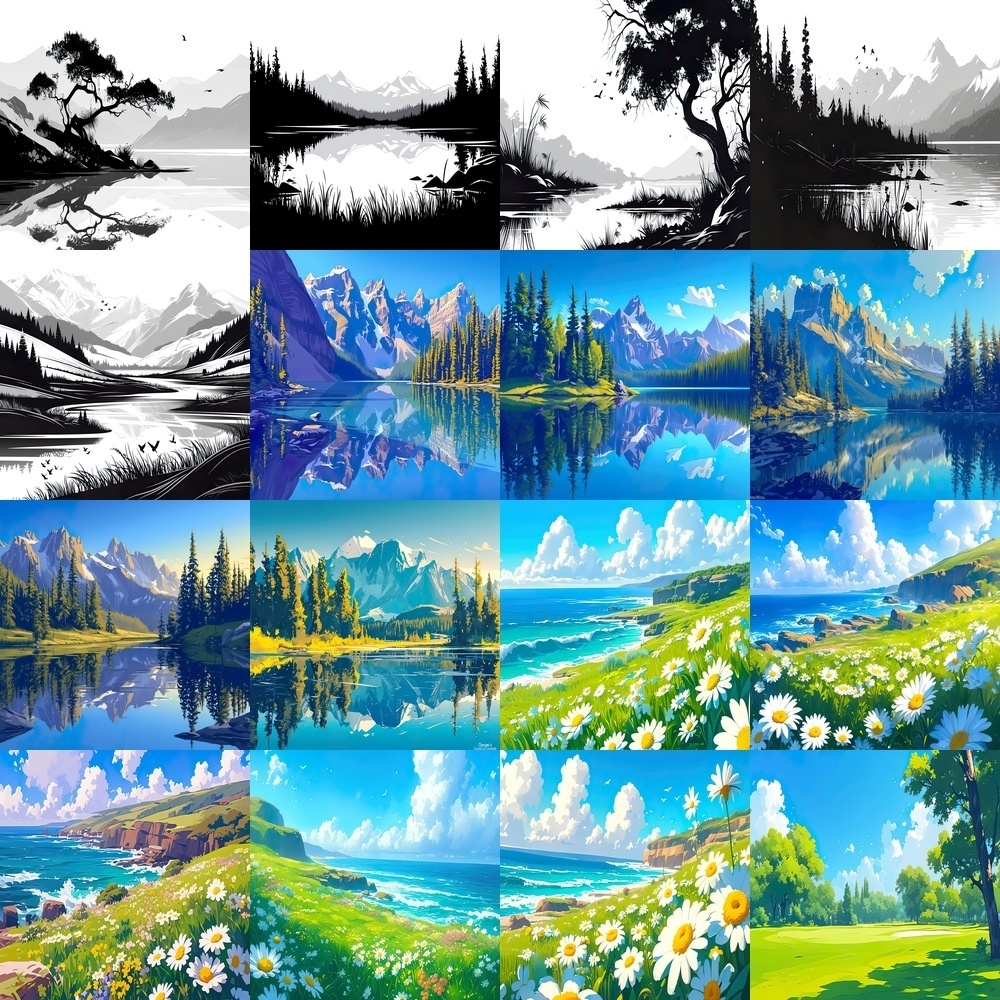 静寂な自然風景素材パック