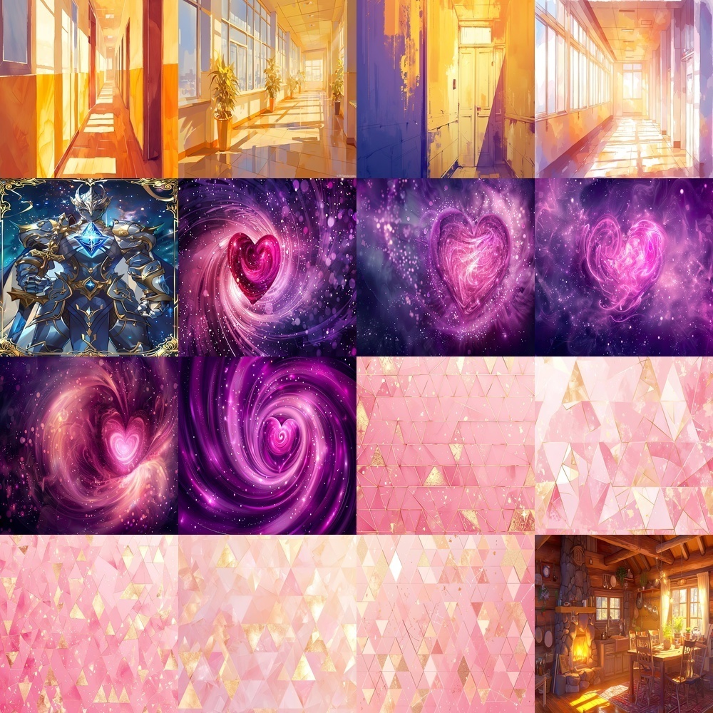 田舎道とオフィスの風景素材パック