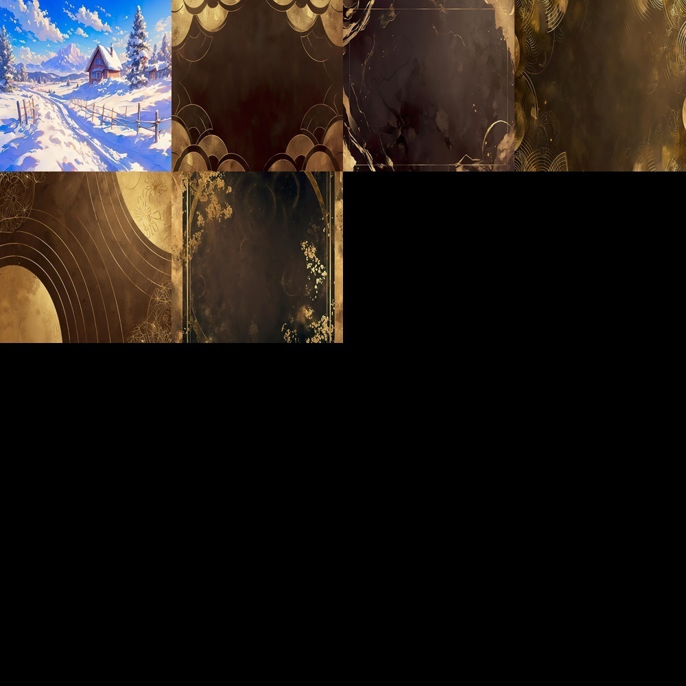 田舎道とオフィスの風景素材パック