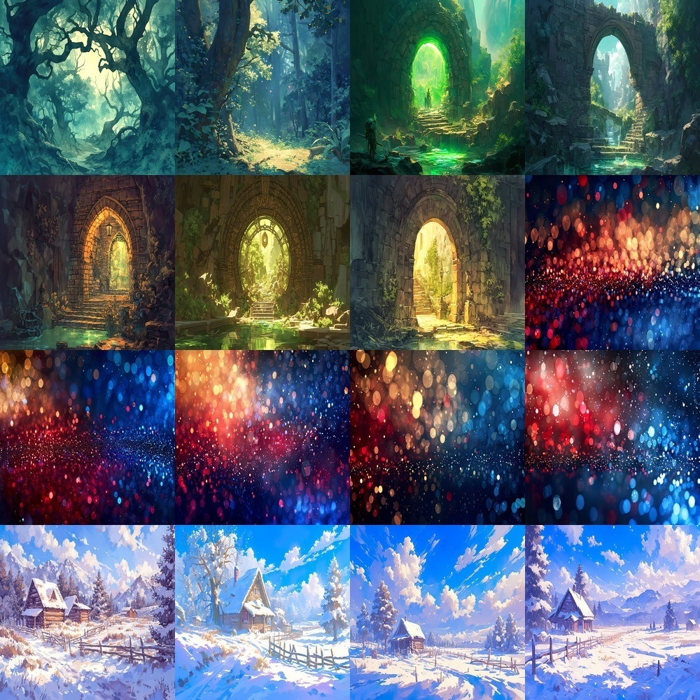 田舎道とオフィスの風景素材パック