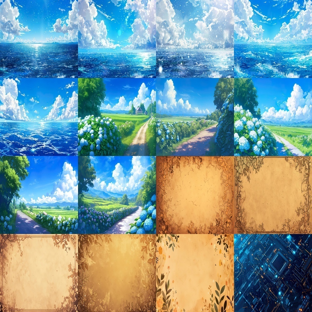 自然とテクノロジーの素材パック