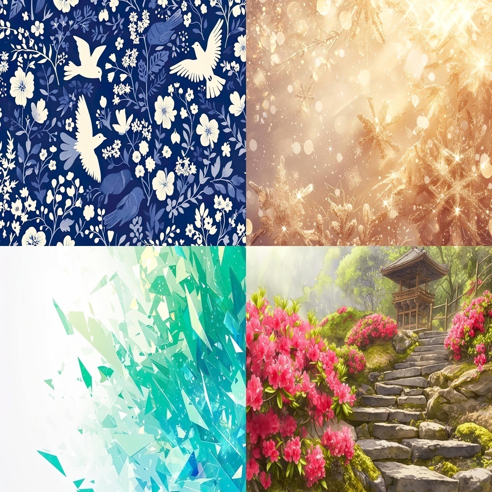 春の彩りと輝き素材パック