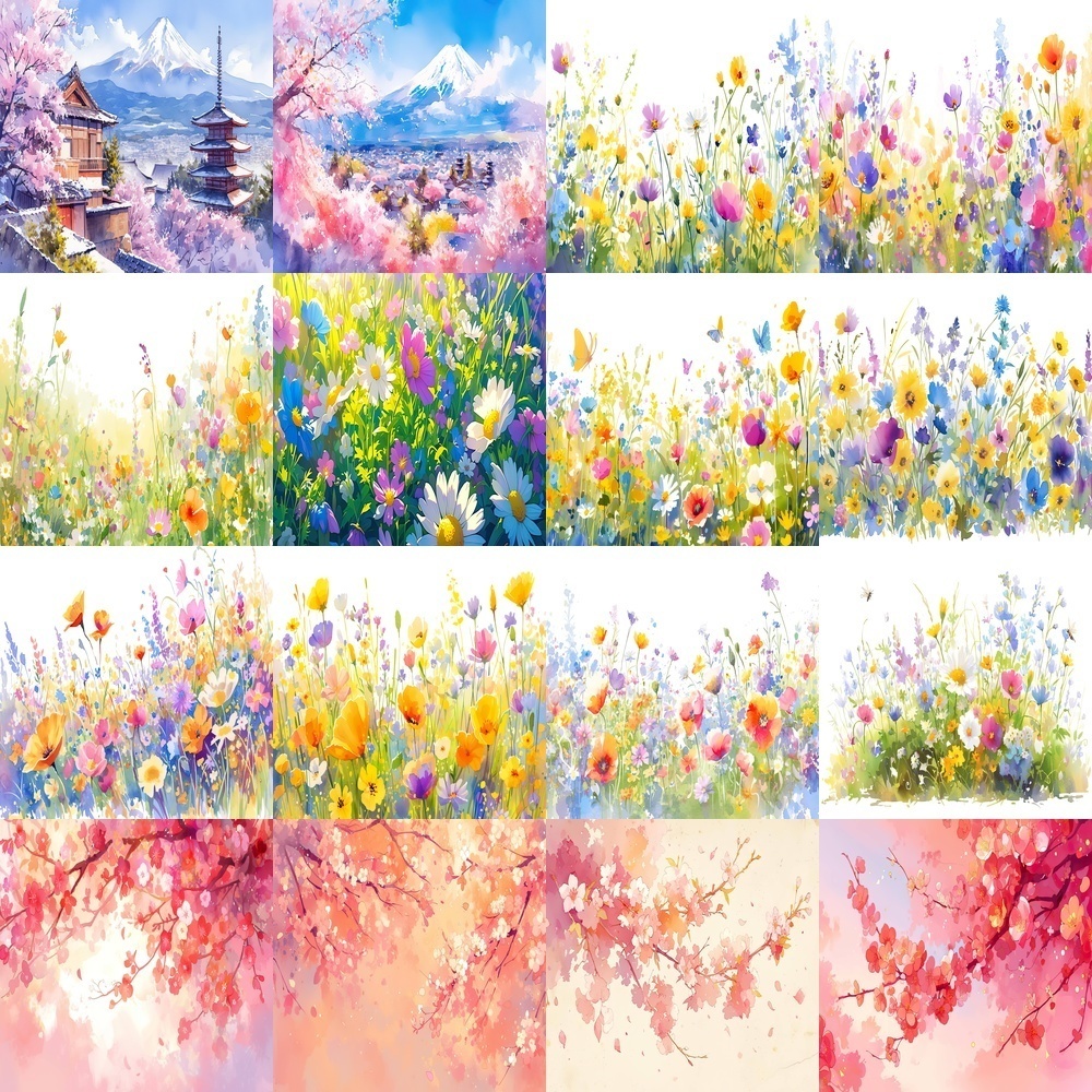 春の彩りと輝き素材パック