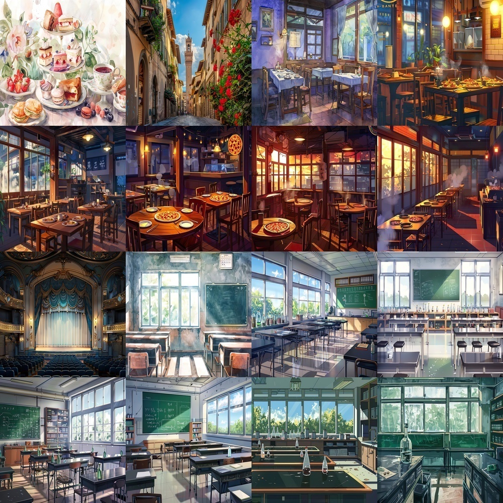 多様な風景と背景素材パック