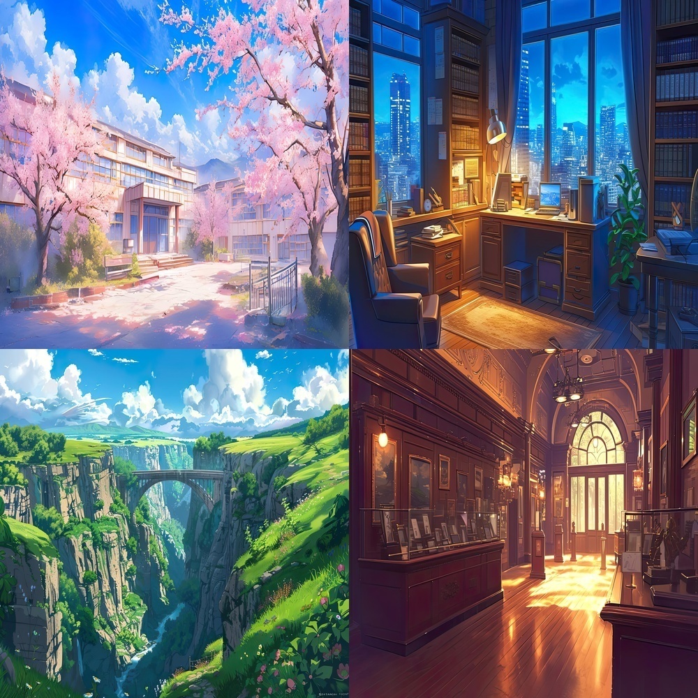 多彩な風景と建築素材パック