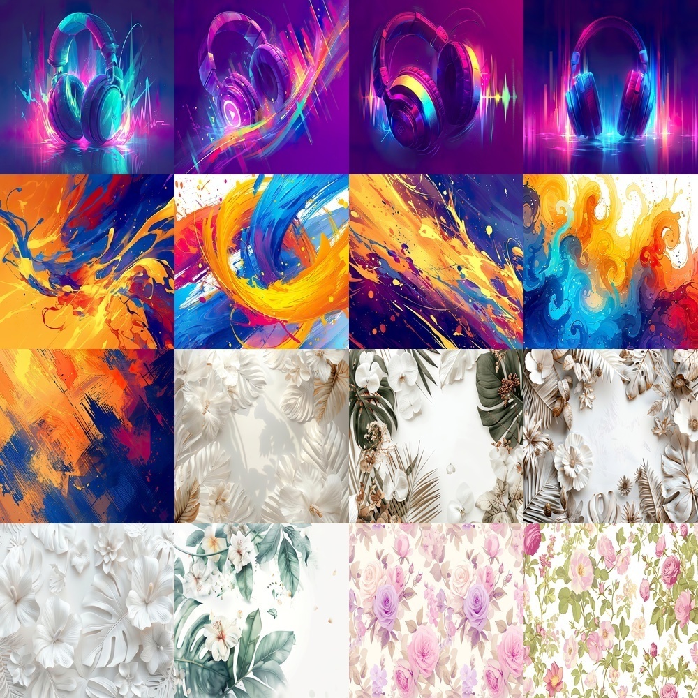 多様な壁紙と自然風景素材パック