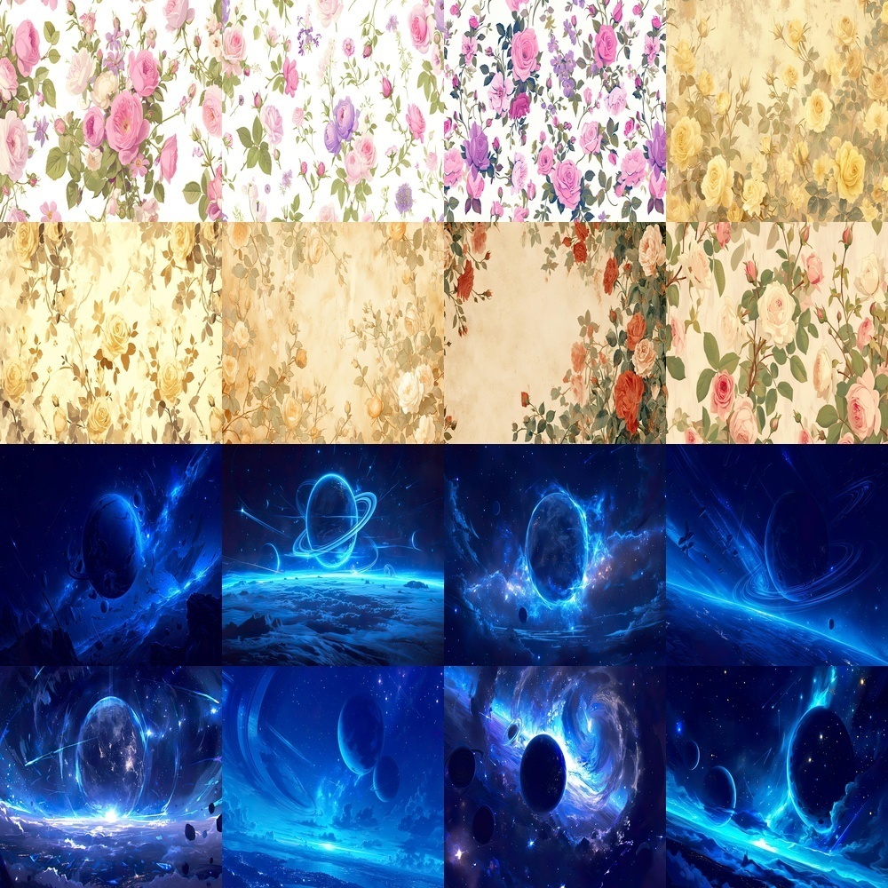 多様な壁紙と自然風景素材パック