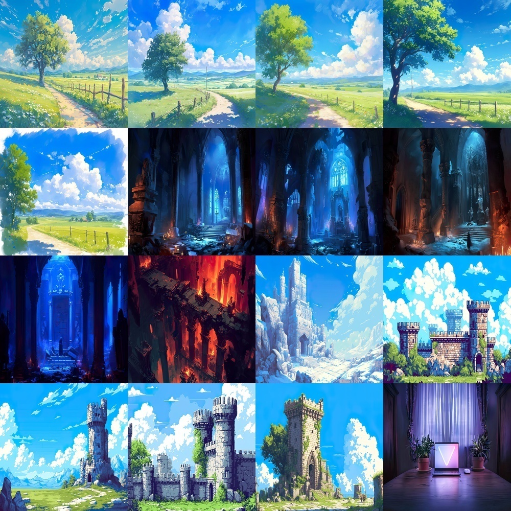 多様な自然とファンタジー素材パック