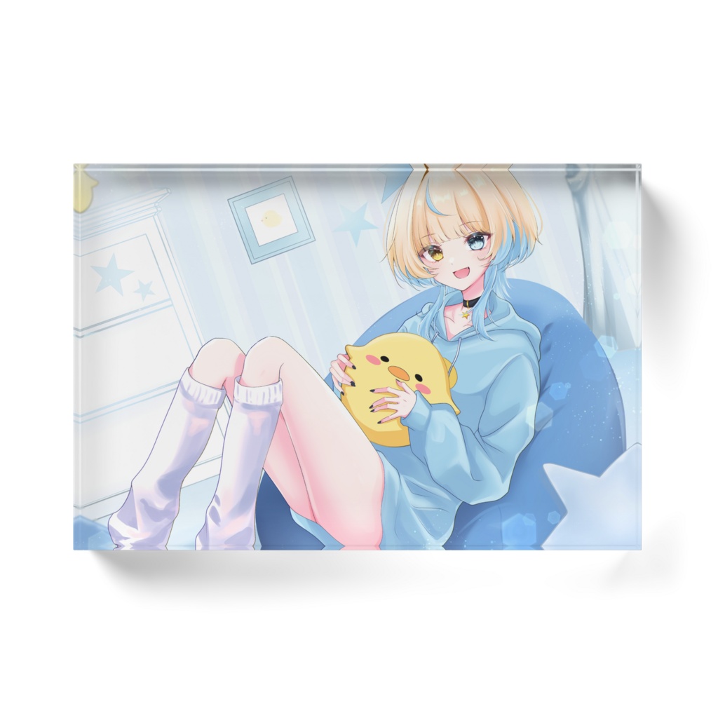 ゆのあやこ様書き下ろし 雛乃ひなぎ1周年イラスト アクリルブロック