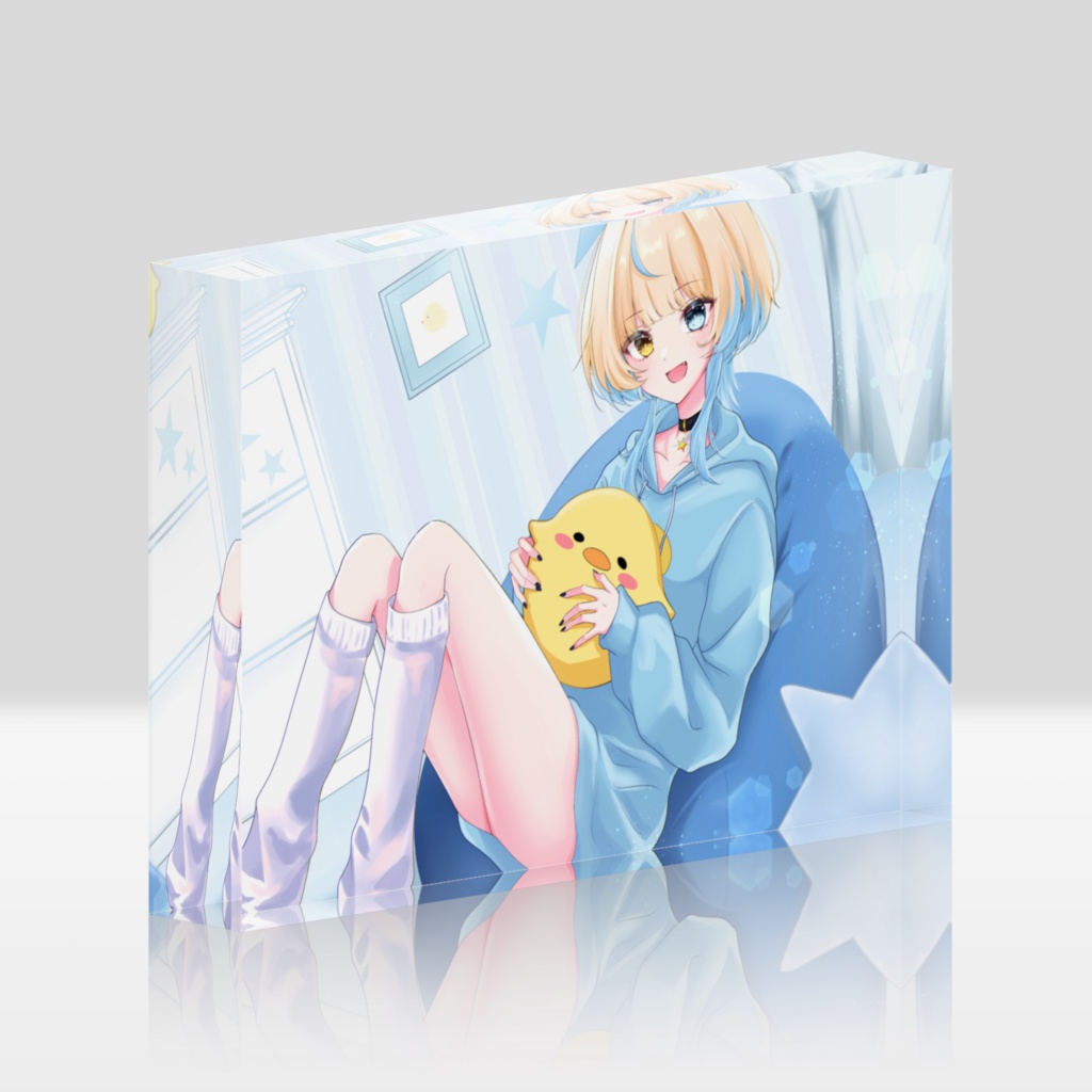 ゆのあやこ様書き下ろし 雛乃ひなぎ1周年イラスト アクリルブロック