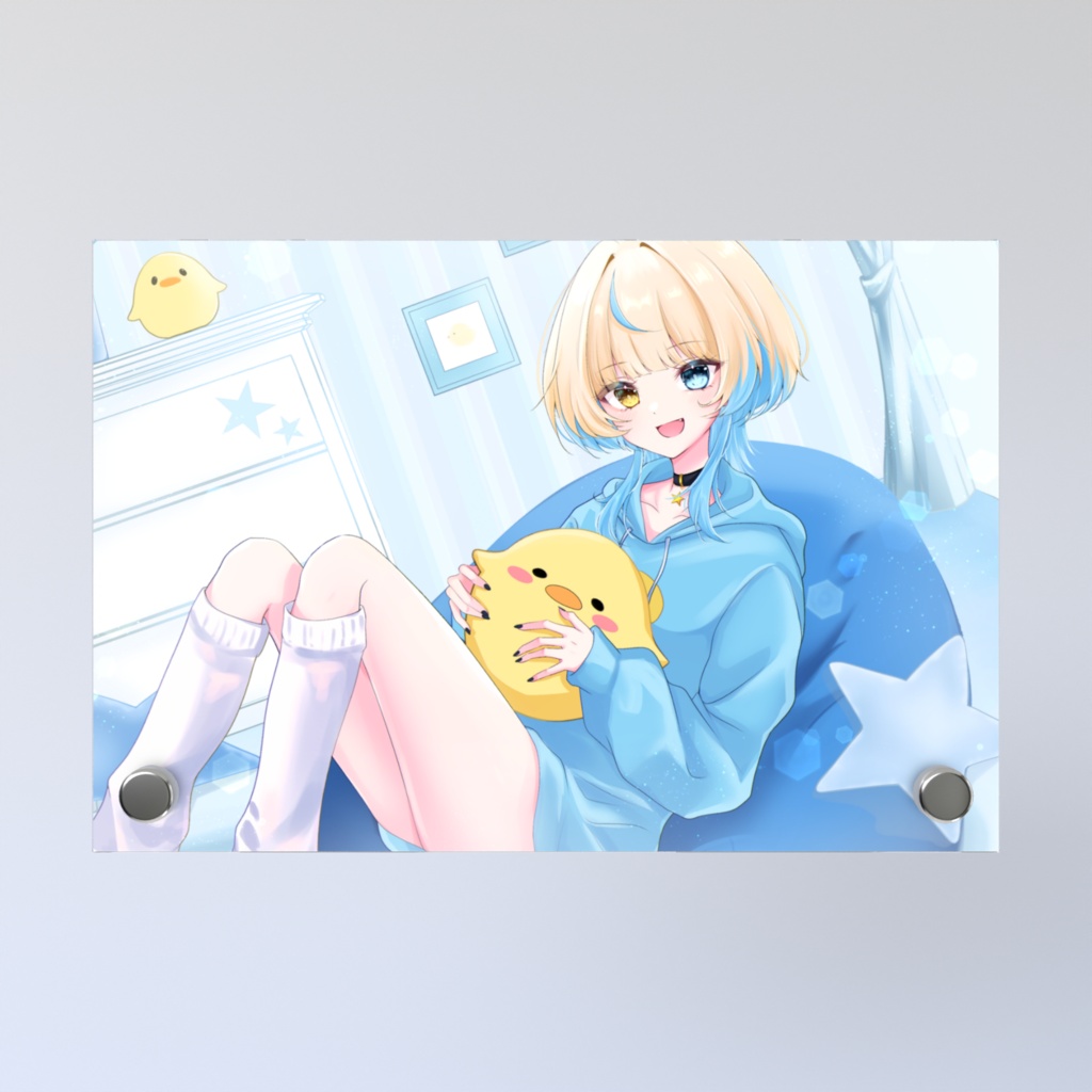 ゆのあやこ様書き下ろし 雛乃ひなぎ1周年イラスト アクリルフォトパネル