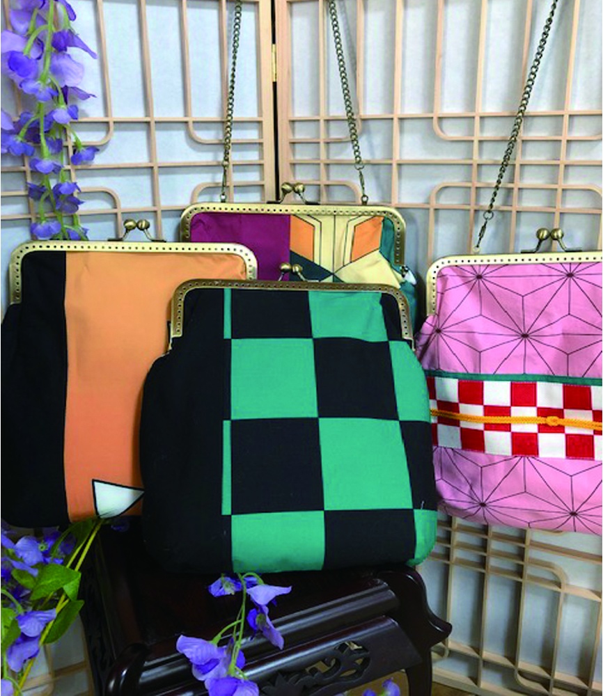 がま口バッグ 鬼滅の刃イメージ4種(根付つき)