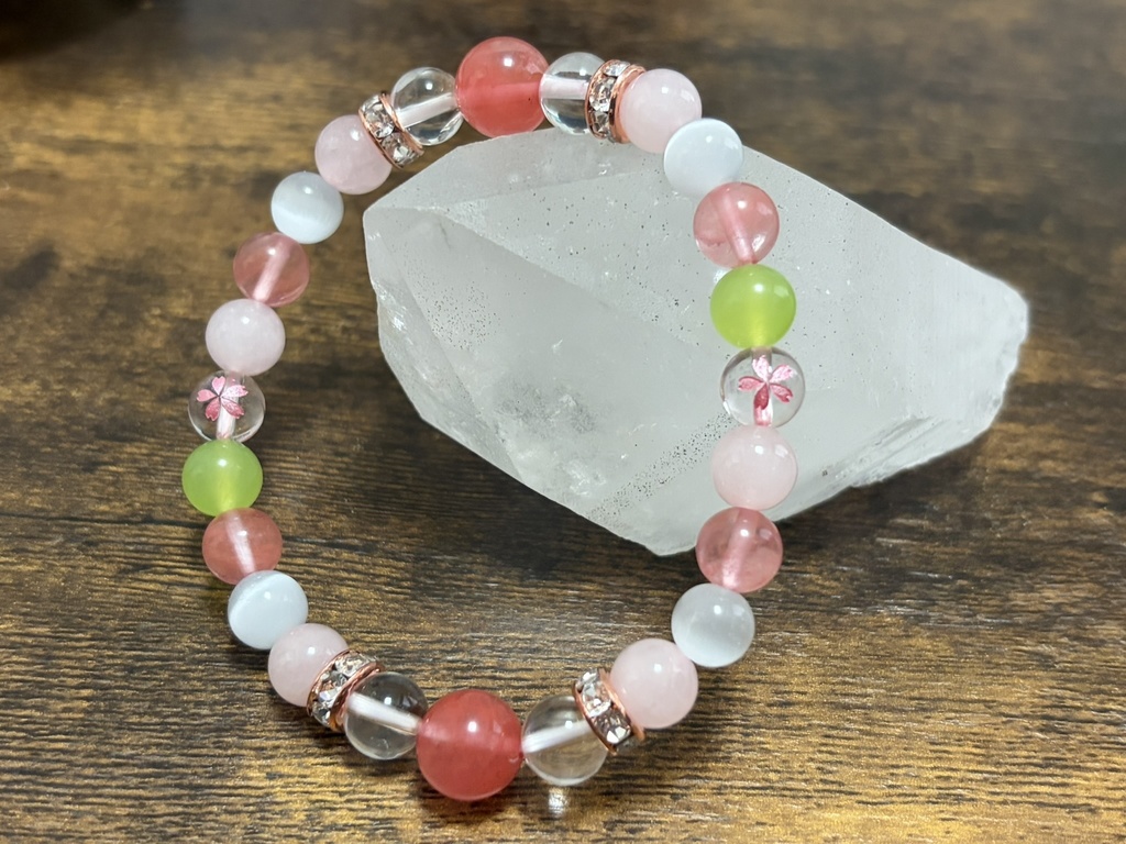 【推し活】さくらみこ モチーフ天然石ブレスレット
