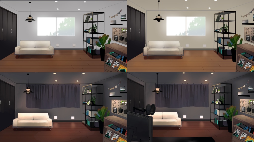 フリー素材 配信部屋 サムネ素材 フジヤマショップ Booth