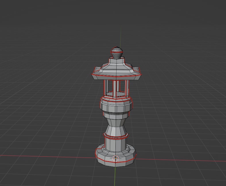 【Unity / VRChat向け】光る!和風石灯籠(炎の明滅ギミック付き・神社・廃墟プロップ)3Dモデル