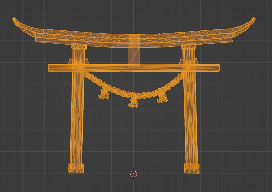 【Unity / VRChat向け】錆びた鳥居(ホラー・廃墟用プロップ)3Dモデル