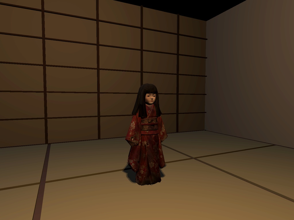 【 Unity / VRChat World用プロップ】古びた日本人形