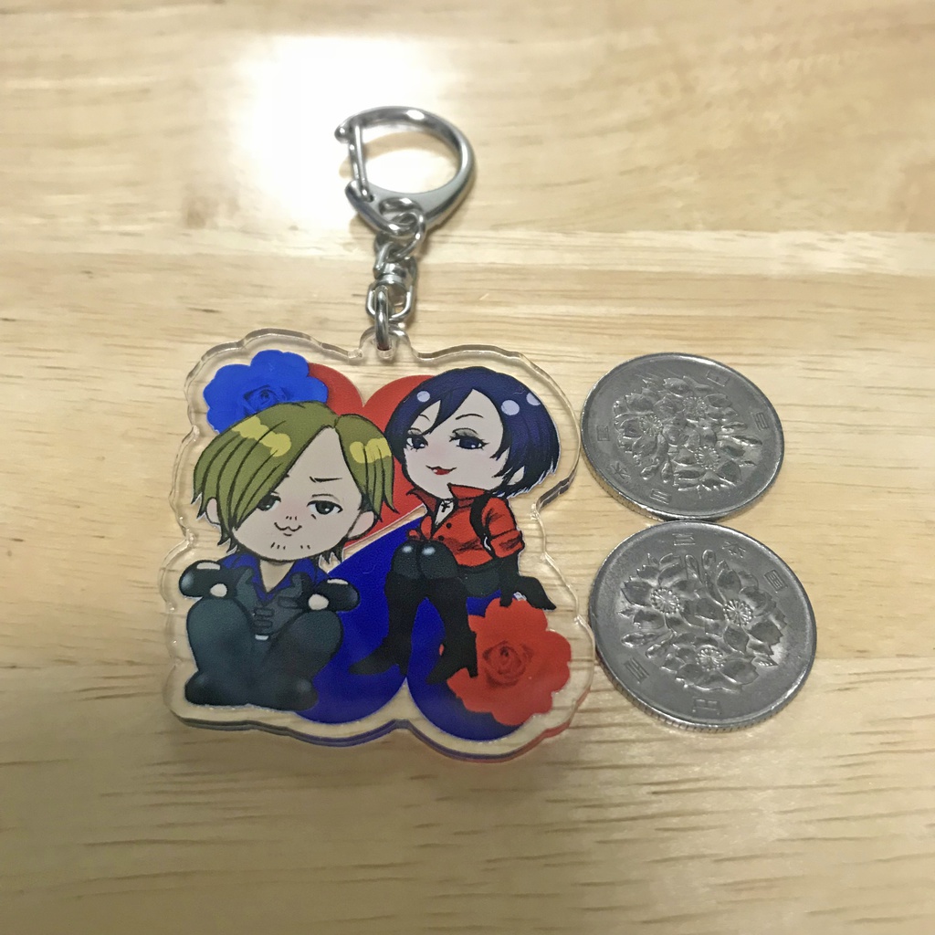 れおえいアクキー(ハート・薔薇)