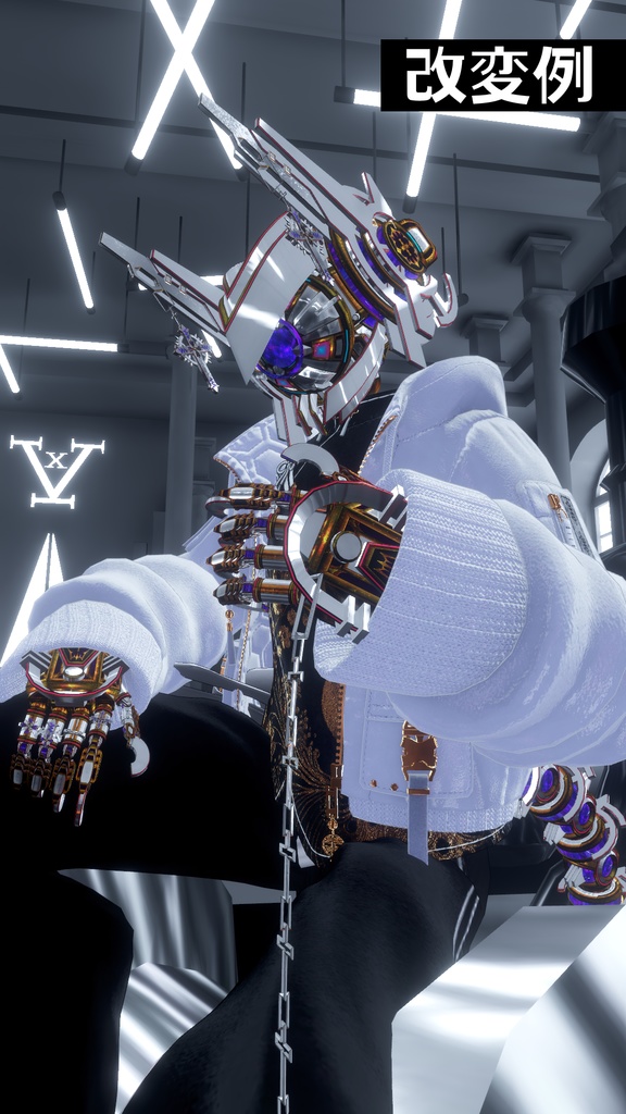 オリジナル3Dモデル 『FM-A02 Arpeggio』アバター、義手義足、武器、アクセサリーセット。