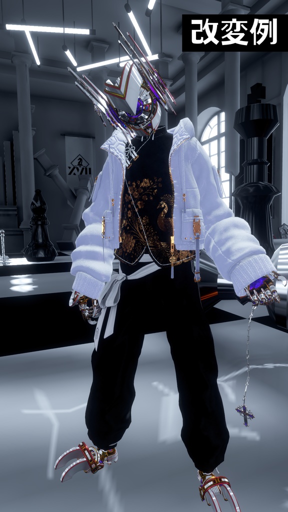 オリジナル3Dモデル 『FM-A02 Arpeggio』アバター、義手義足、武器、アクセサリーセット。