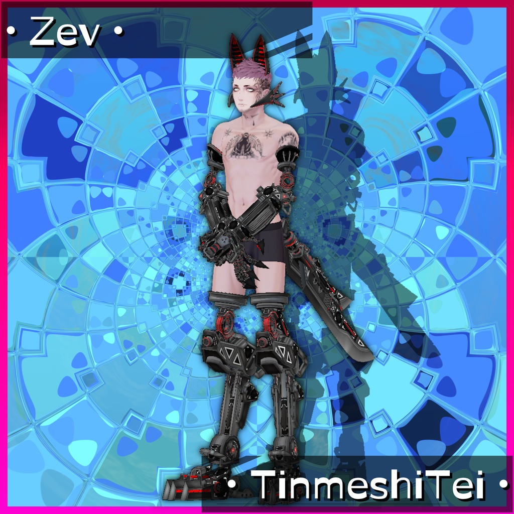 【13アバター対応】MA Mesh Cutter設定済み 義手義足メカアクセセット『FM-A01-SAS VixenLimbs』